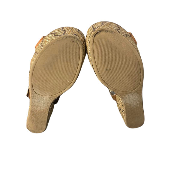 Jellypop Womens Size 8 Wedge Sandals With Cross-Strap Design & Adjustable Buckle - Picture 7 of 8